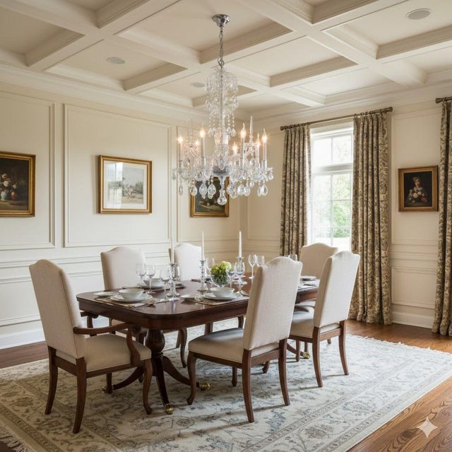 Italian Bohemian Crystal Eight-Light Chandelier, 1950s For Sale - Image 13 of 14