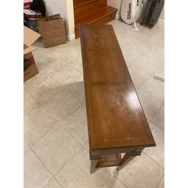 Mid-Century Modern 1940s Flint & Horner Midcentury Hallway Console (Pecan) For Sale - Image 3 of 7