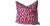20" x 20" hot pink cotton pillow with white line detail pattern with invisible zipper.