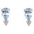 Natural Finely Faceted Pear Shaped Aquamarine and Diamond Earrings set in 14k Gold with 3.07 TCW Certified $2,950 210757...