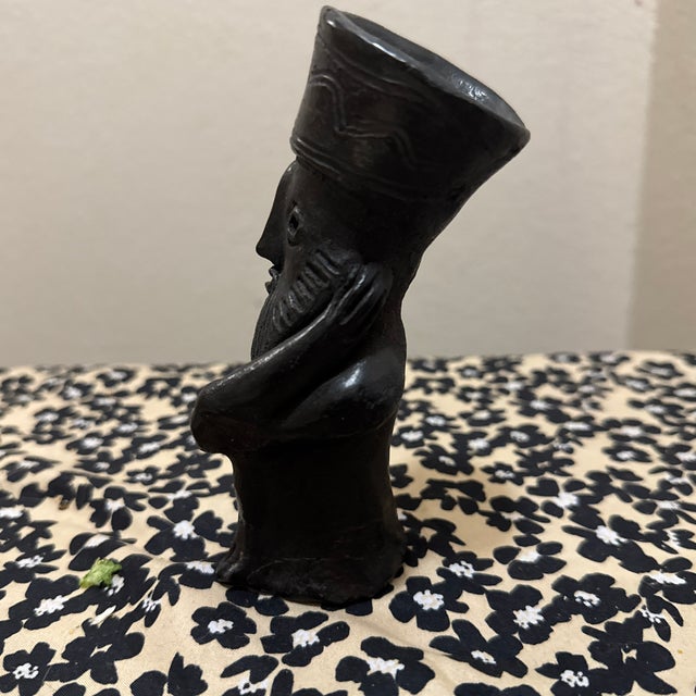 Folk Art Ethiopian Folk Art Figurine Made of Clay For Sale - Image 3 of 8