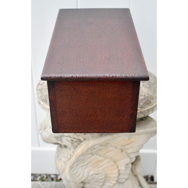 Antique Mahogany Box W/Textured Alligator Finish and Brass Plaque For Sale - Image 11 of 12