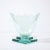 1990s Frosted and Etched Cut Glass Leaf Vase/Bowl on Geometric Base by Robert Guenther For Sale - Image 5 of 12