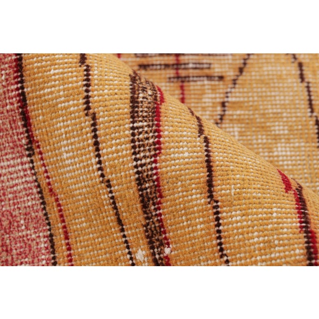 Textile Vintage Zeki Múren Deco Rug in Gold With Geometric Pattern, From Rug & Kilim For Sale - Image 7 of 8