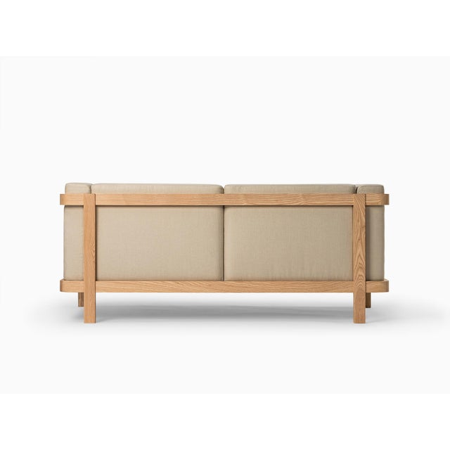 Minimalist Modern Sofa in Ash and Fabric by Julien Renault For Sale - Image 4 of 12