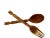 Hand Carved Wooden Serving/Decorative Spoon & Fork For Sale
