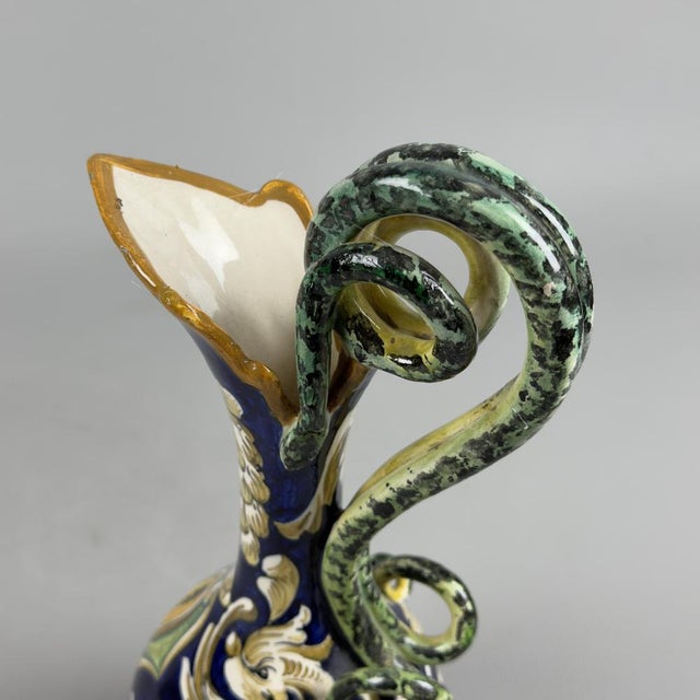 Sesto Fiorentino Majolica Amphora Vase from Carraresi & Schmid, 1940s For Sale - Image 9 of 14
