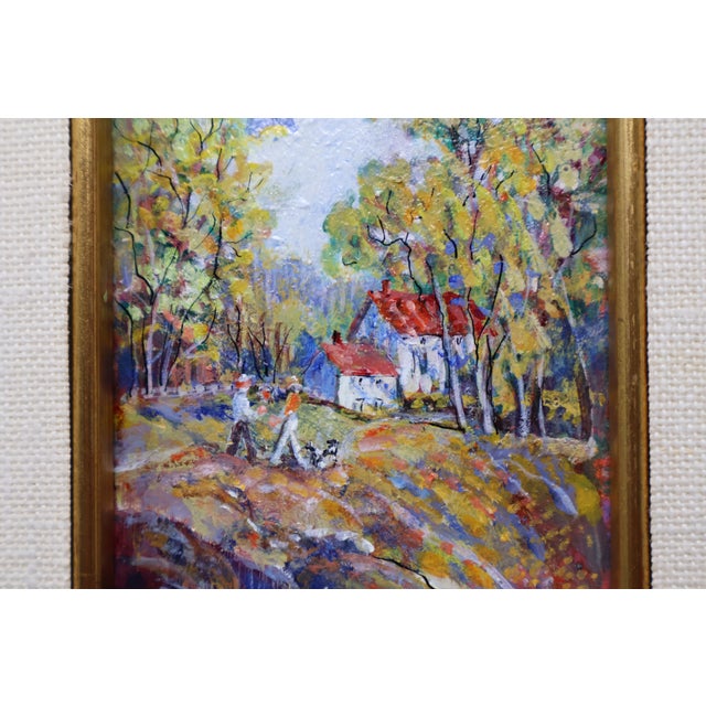 2003 Judy O’Brien Galatha Miniature Heron Landscape Painting For Sale - Image 11 of 18