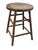 Brown Antique Country Round Wooden Stool With Turned Legs and Stretchers For Sale - Image 8 of 18