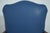 1990s Eagle Carved Arm Blue Leather Armchair For Sale - Image 5 of 18