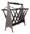 Mid-Century Modern Italian Ebonized Wood Folding Accordion Magazine Rack, 1950s For Sale