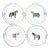 Contemporary The Mane Lion Hand Painted Salad Plates - the Devon Collection- Set of 4 For Sale