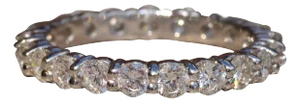 The El Paso: Custom 14 Karat White Gold Shared Prong Band Set with 0.90 Carats of Diamonds