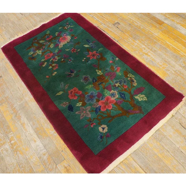 1920s Chinese Art Deco Rug ( 2 5'' x 4'3'' - 74 x 130 ) Chinese - Art Deco As the name implies, pieces woven between the...