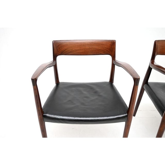 Vintage Danish Model 57 Chairs by Niels Otto Møller, 1960s, Set of 2 For Sale - Image 6 of 11