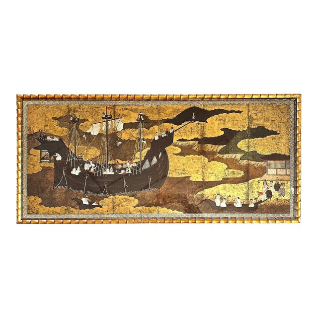 Japanese Print '- Ship Entering the Harbor' For Sale