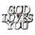 Late 20th Century Tiffany Sterling Silver God Loves You Lapel Tie Pin For Sale