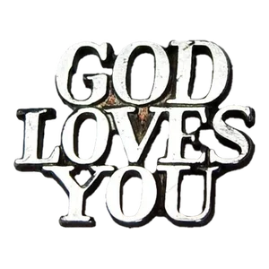 Late 20th Century Tiffany Sterling Silver God Loves You Lapel Tie Pin