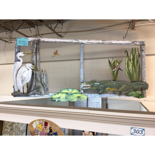 Coastal 1920s Window Screen Art For Sale - Image 3 of 5