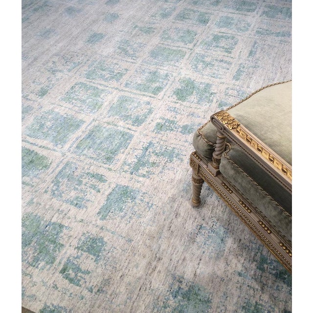 Pasargad Home Modern Ivory Bamboo Silk Area Rug, 7'11'' X 10' 2'' For Sale In New York - Image 6 of 6