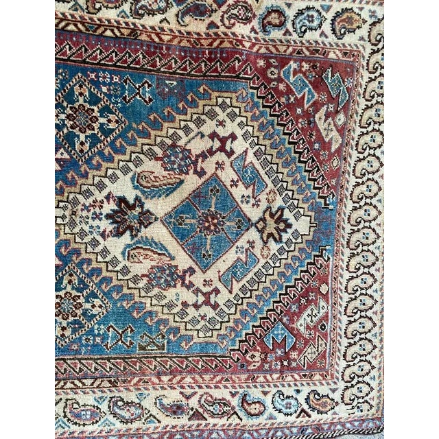 1930s Vintage Wool Ghashghaei Rug, 1930s For Sale - Image 5 of 18