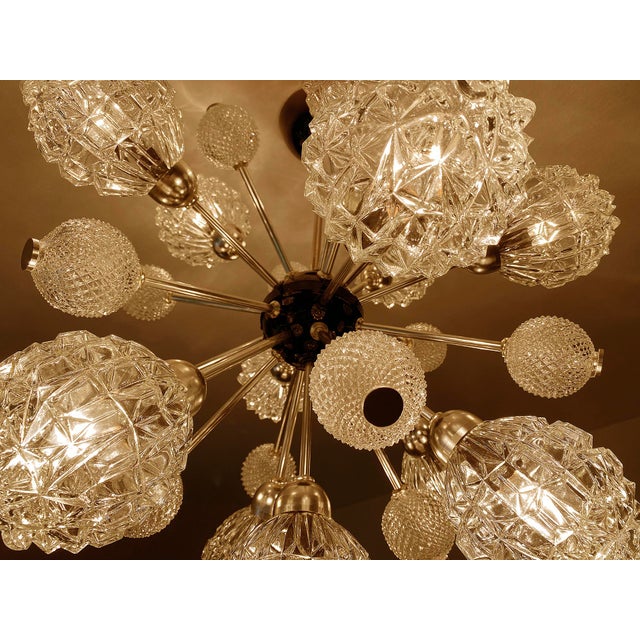 Large Sputnik Glass Pendant Lamp, 1970s For Sale - Image 10 of 17