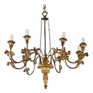 Italian 19th Century Giltwood Chandelier For Sale