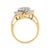 Indulge in the elegance of this 10K Yellow Gold Ballerina Cluster Ring, adorned with 66 natural diamonds totaling 1.0...