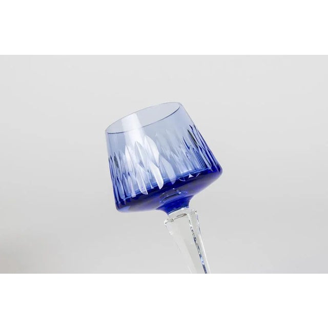 Vintage German Colored Crystal Glasses, 1960s, Set of 6 For Sale - Image 5 of 12