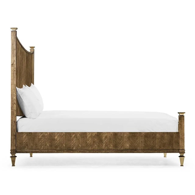 Modern European Classic Walnut Bed - King For Sale - Image 3 of 6