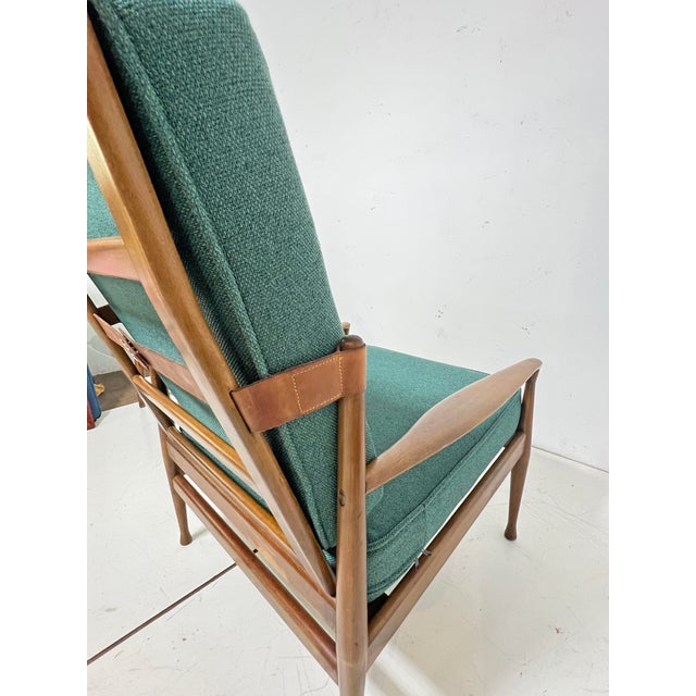 Wood C. 1960s Danish Reclining Lounge Chair and Ottoman For Sale - Image 7 of 12