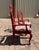 Vintage Red Chinoiserie-Style Armchairs With Floral Upholstery For Sale - Image 9 of 11