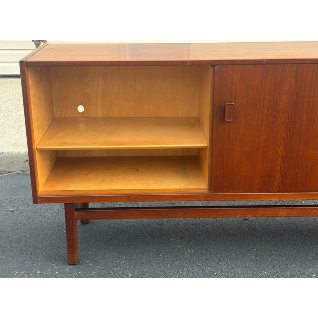 1970s Nils Jonsson Original MCM Danish Modern Teak Credenza For Sale - Image 11 of 11