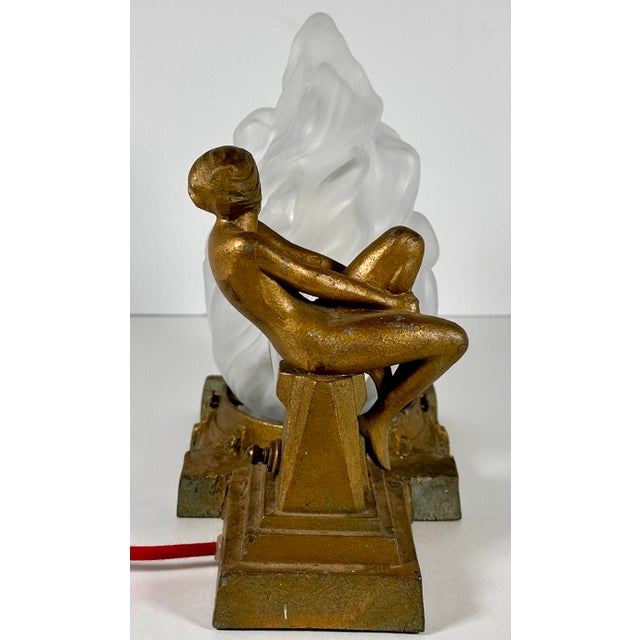 1930s Art Deco Frankart Style Nude Boudoir Lamp For Sale - Image 10 of 18
