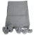 Moroccan Gray Wool PomPom Blanket For Sale