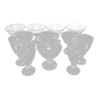 Vintage Anchor Hocking Clear Glass Boopie Glasses - Set of 12 For Sale