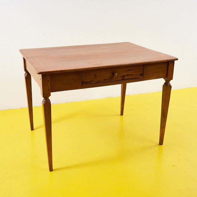 Vintage Wood Writing Table For Sale - Image 4 of 7