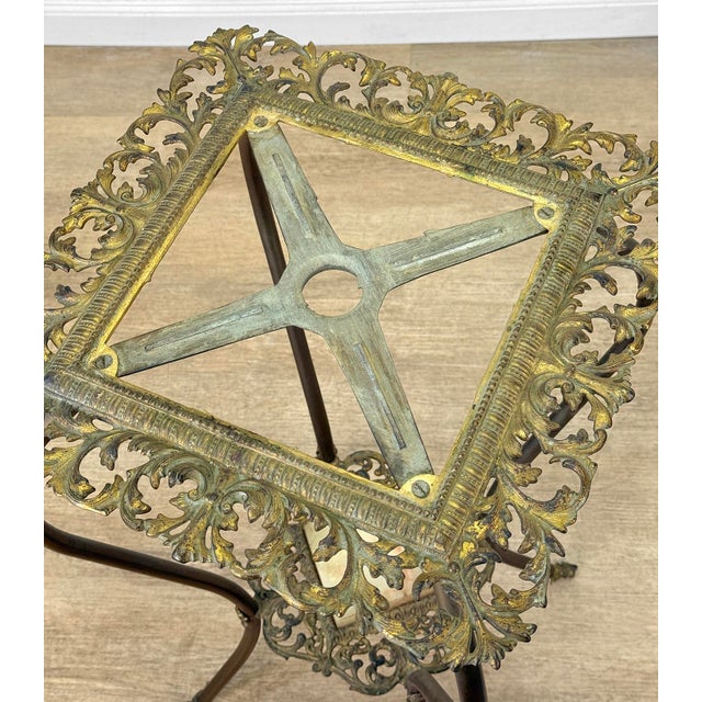 Antique Victorian Two-Tier Onyx Plant Stand Pedestal Table For Sale - Image 6 of 11