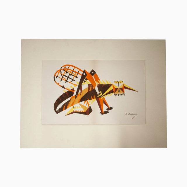 Lithograph Cyle of the Cricket for the Ballet Natural Stories attributed to Mikhail Larionov, 1916 For Sale - Image 4 of 8