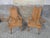 Vintage Rustic Oak Chairs with Leather Cushions, 1970s, Set of 2 For Sale - Image 16 of 18