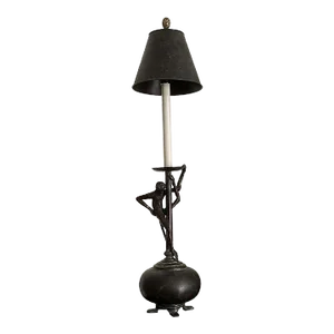 Mid 20th Century Maitland Smith Bronze Monkey Table Lamp