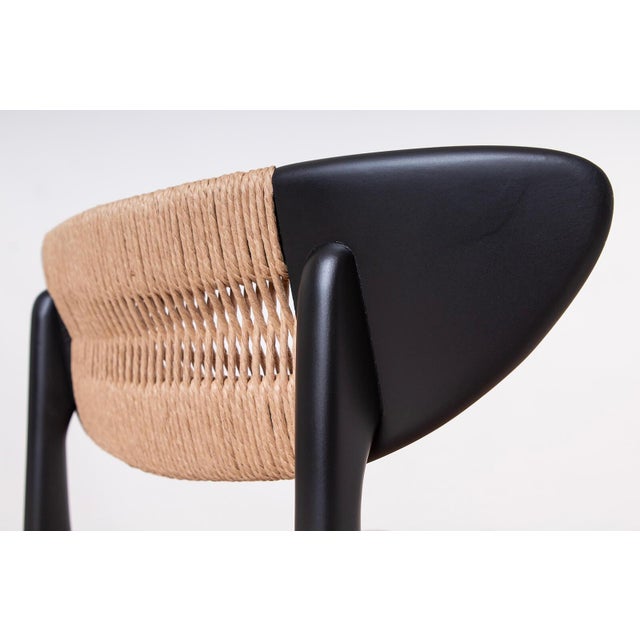 Scandinavian Modern Dining Chairs with Rope Seating and Backrest, 1960s, Set of 6 For Sale - Image 15 of 16