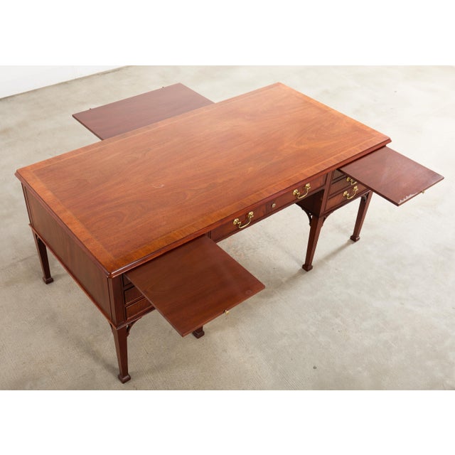 Baker Collector's Edition Georgian Mahogany Writing Table Desk For Sale - Image 12 of 18
