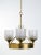 Pressed Glass and Brass German Chandelier For Sale - Image 9 of 10