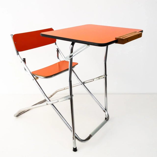 School Bench with Folding Chair, 1960s For Sale - Image 4 of 11