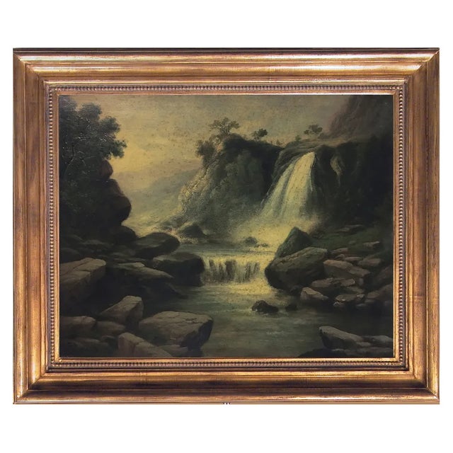 The Waterfall, American School, 2002, Oil on Canvas, Framed For Sale