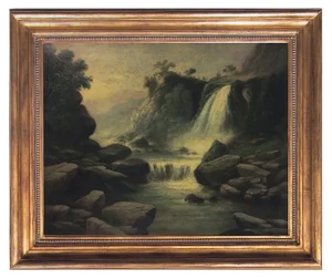 The Waterfall, American School, 2002, Oil on Canvas, Framed