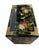 Vintage Chinese Asian Chinoiserie Floral Cabinet ~ Black Lacquered Side Table For Sale - Image 10 of 15