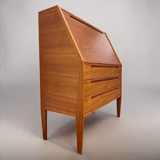 Model No. 63 Teak Wood Secretary by Kai Kristiansen for Tørring Møbelfabrik and HJN Møbler, Denmark, 1960s For Sale - Image 11 of 18