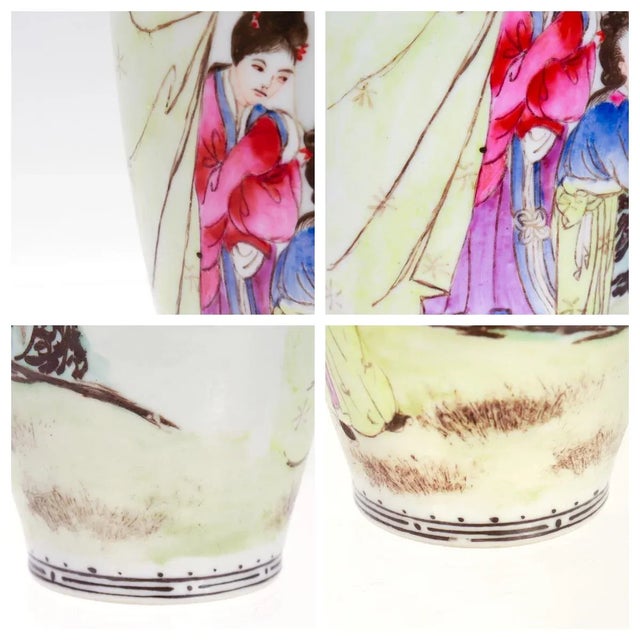 Vintage Chinese Export Eggshell Porcelain Vase For Sale - Image 12 of 12